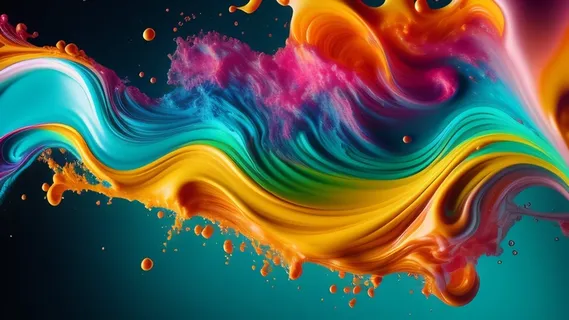 七彩色粉与颜料的碰撞背景