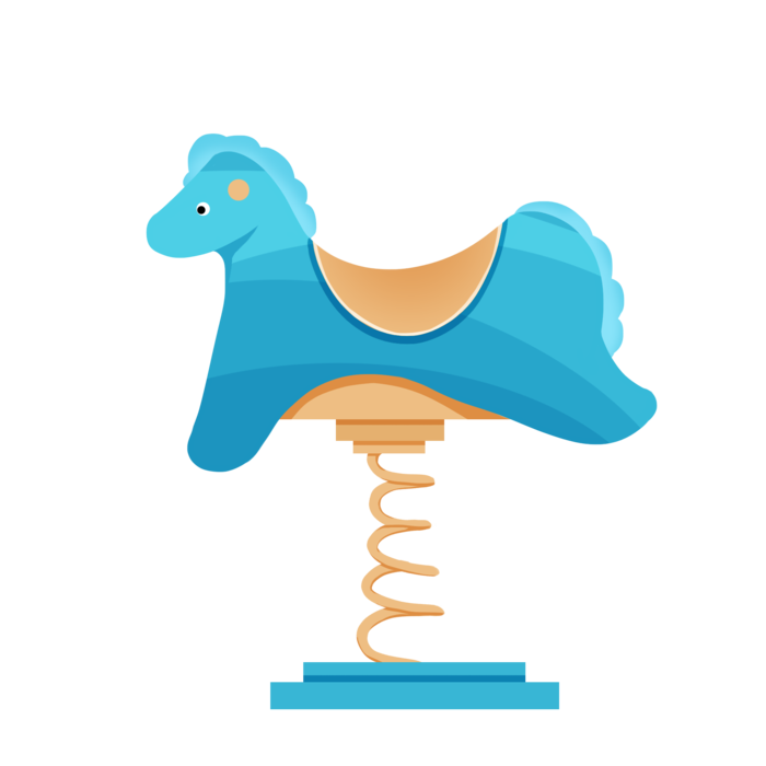 木马玩具剪贴画儿童节幼儿园插画