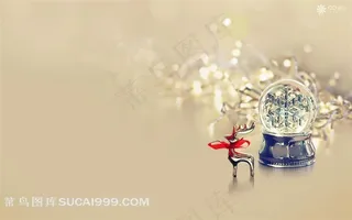 圣诞节麋鹿圣诞水晶球素材
