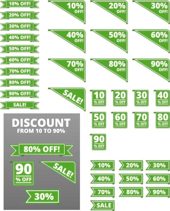 免抠打折标志标签ai矢量模版下载