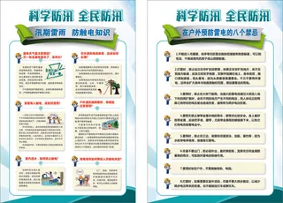 防雷防汛简约海报图片宣传