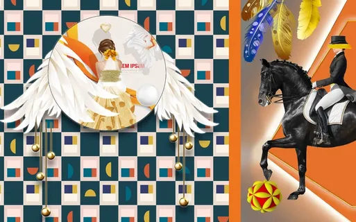 爱马仕美女背景墙