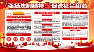 全国法制宣传日国家宪法日法律公益背景展板海报设计ps模板素材