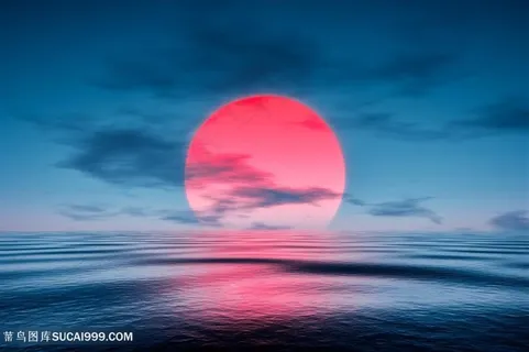 大海早晨太阳景色高清图片