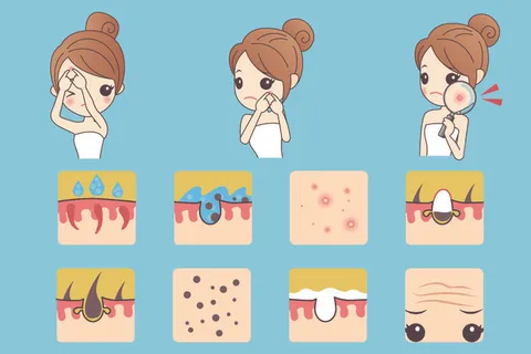 化妆品素材卡通版美容女孩