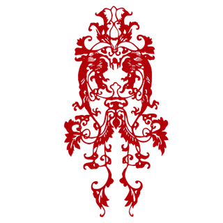 红色喜庆简约风传统吉祥纹样纹路纹理免扣PNG素材图片 (32)