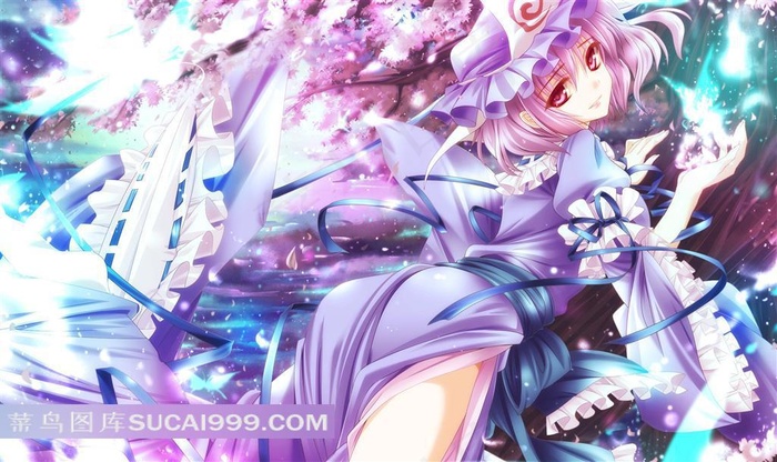 西行寺幽幽子漂亮美少女插画