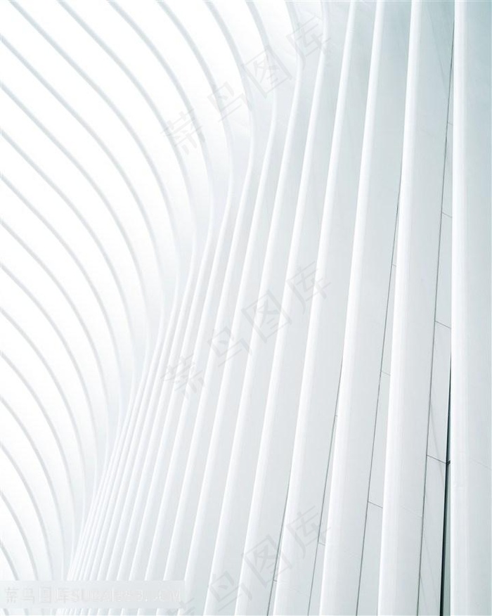 规则立体建筑物白色背景