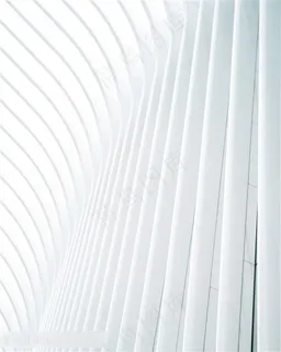 规则立体建筑物白色背景