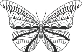 卡通动画动画蝴蝶免扣PNG手绘插画图片素材 (70)