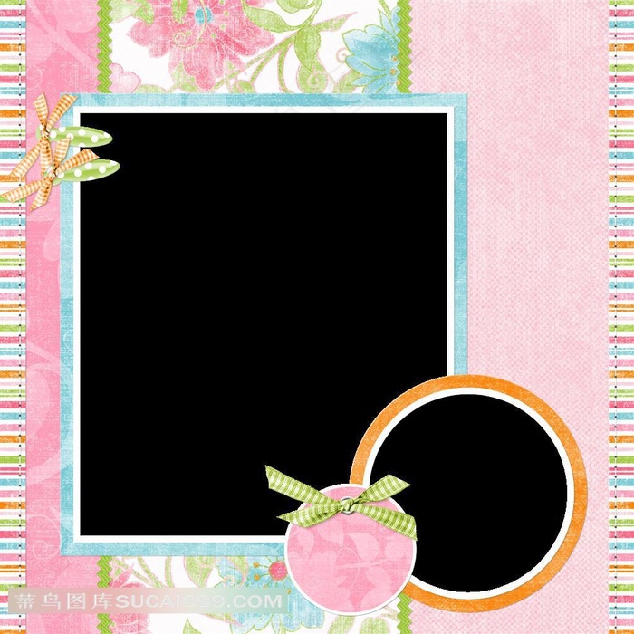 蝴蝶结精美相框素材