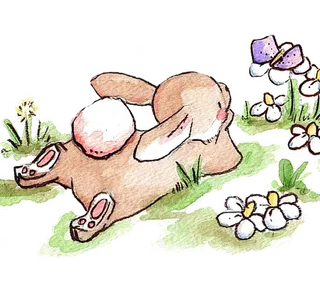 粉兔子卡通兔年