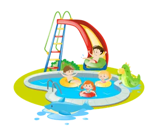 游泳池 卡通