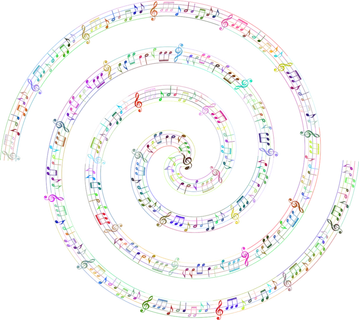 音乐符号旋转创意螺旋图少儿兴趣班素材