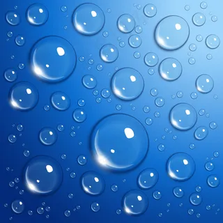 高清水珠蓝色背景图片