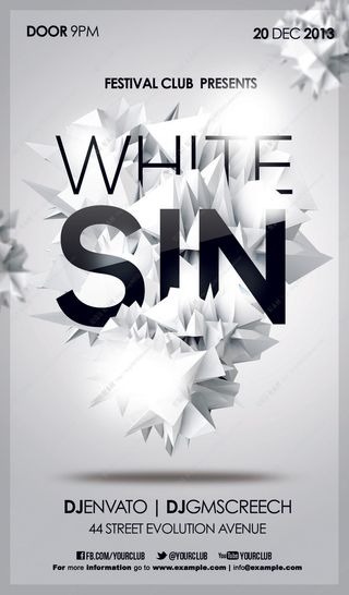 科技感多边形海报模板