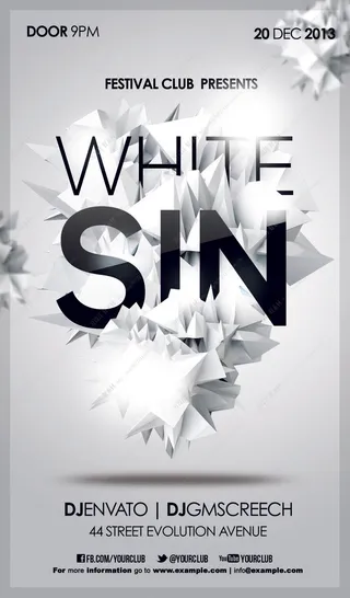 科技感多边形海报模板