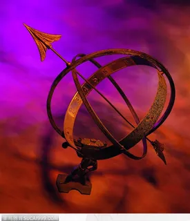 彩色灯光下的远古计时器