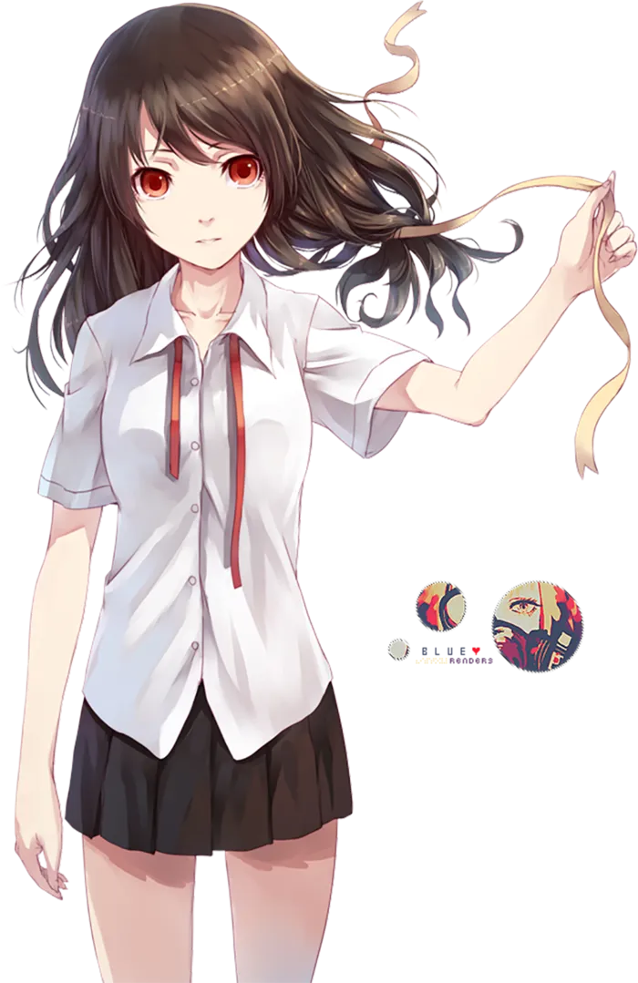 衬衫女孩人物素材卡通长发
