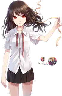 衬衫女孩人物素材卡通长发 衬衫女孩人物素材卡通长发