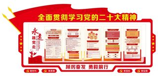 矢量学习二十大党建文化墙