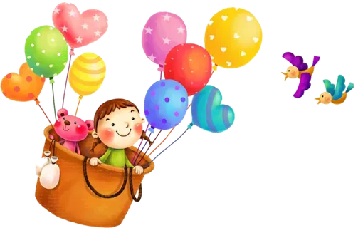 气球卡通孩子