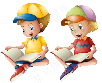 看书的小男孩免抠图片