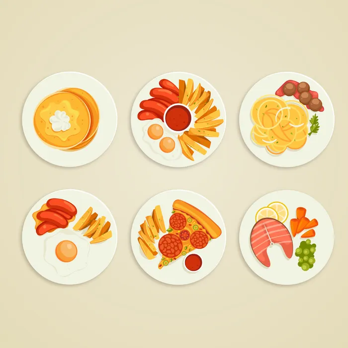 简约风厨房料理卡通素材图片PNG免扣 (5)