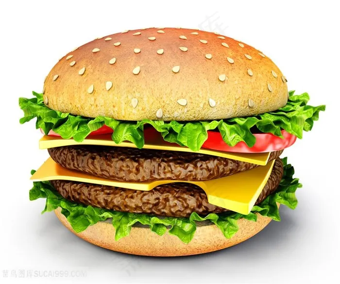 3D快餐汉堡图片