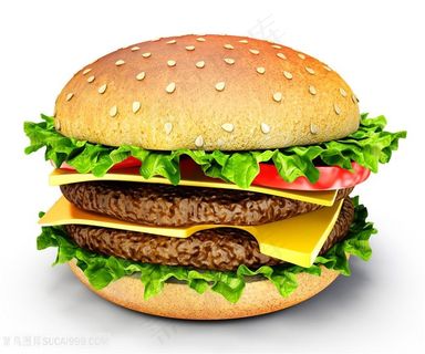 3D快餐汉堡图片