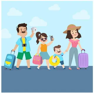 一家人出行