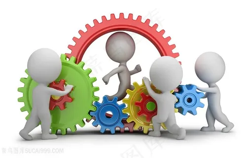 创意3d小人商务团队高清图