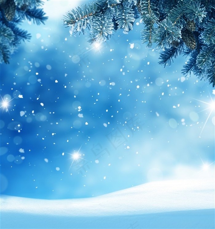 冬季雪花素材高清摄影图片