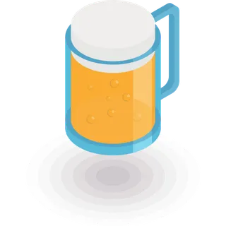 啤酒简笔画元素