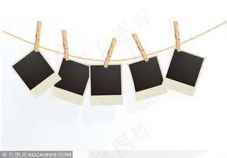 挂着显影的照片