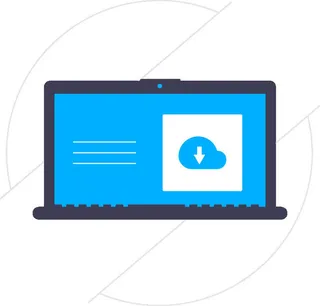 2.5d电脑界面插画小图标素材