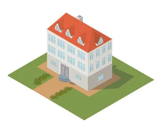 分析图素材图标集合景观建筑立面插画场景AI矢量图形设计