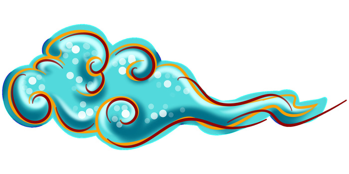 中国风中式国潮敦煌云纹祥云插画图案云朵云彩元素PSDAI设计素材