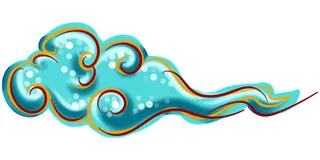 中国风中式国潮敦煌云纹祥云插画图案云朵云彩元素PSDAI设计素材