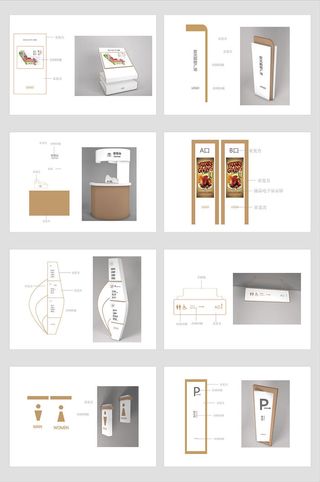 简约抽象购物广场商场导视牌