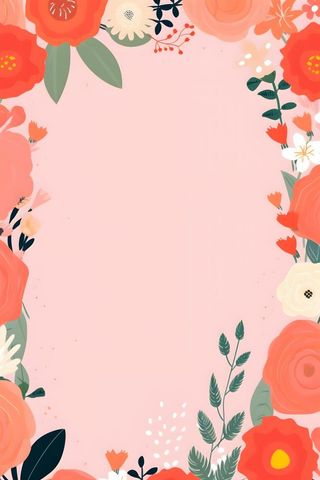 简约扁平鲜花可爱背景