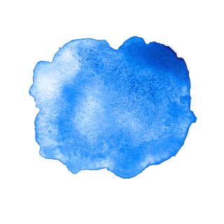 水彩蓝色墨滴晕染