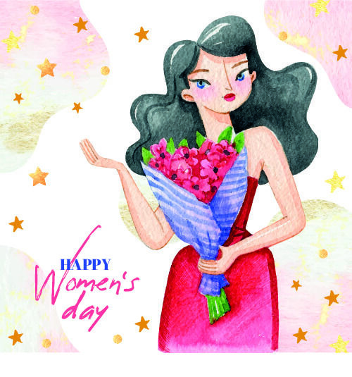 设计三八妇女节女神节背素材eps,ai矢量模版下载