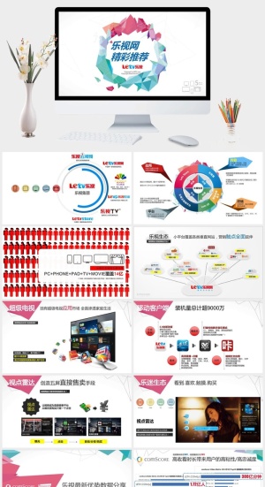 乐视网市场营销分析PPT模板预览图