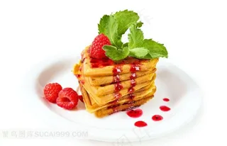 草莓鸡蛋饼素材