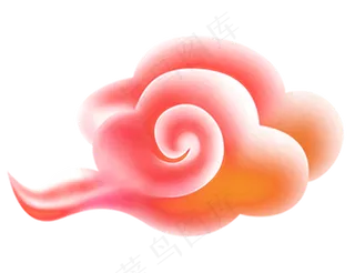 彩云 古典云 祥云图案 祥云素材 创意祥云  三色云 花边花纹 免抠