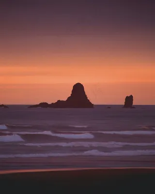 日暮黄昏海边图片