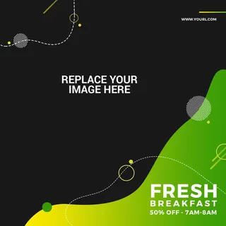 广告销售黑绿横幅素材