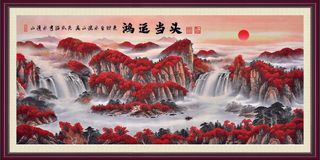 鸿运当头国画壁画