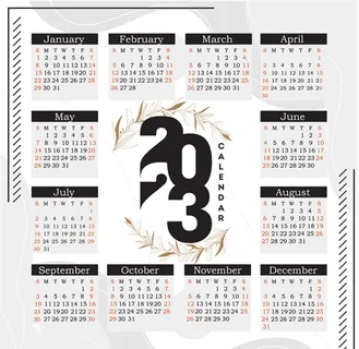 2023日历 2023年挂历 兔年日历 